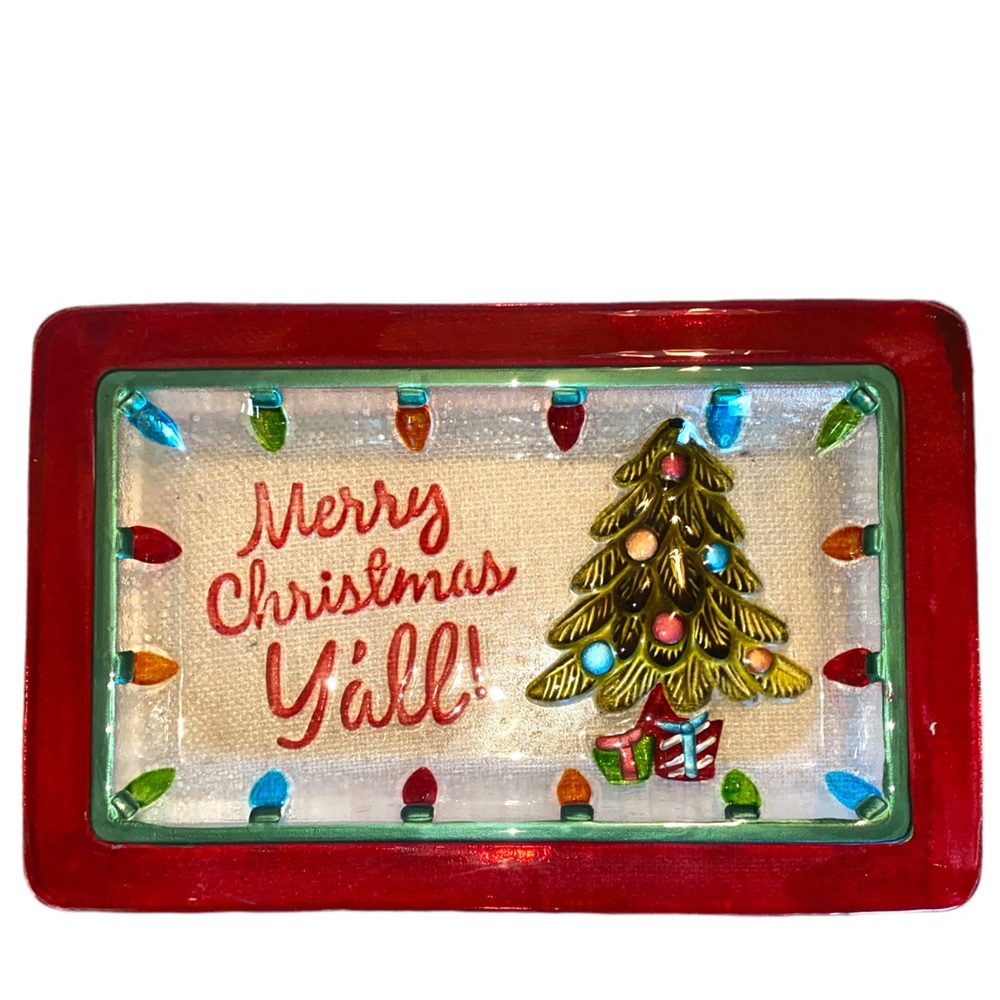 Christmas serving plate tray holiday kitchenware